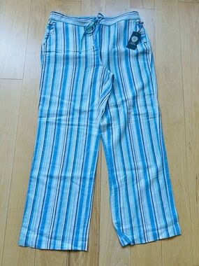 New! Vince Camuto  Blue & White Striped Pants